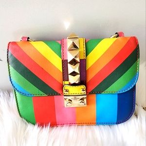 VALENTINO MULTICOLOR leather mini Glam made Italy authentic limited edition